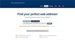 Desktop Screenshot of domains.paradigm-il.com