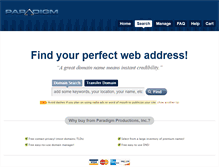 Tablet Screenshot of domains.paradigm-il.com